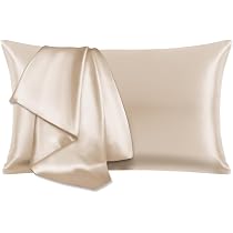 Amazon｜HEVUMYI シルク枕カバー 100%マルベリーシルク 25匁 43×63cm